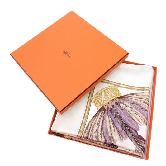 HERMES scarf silk white Carre90 BRAZIL Brazil