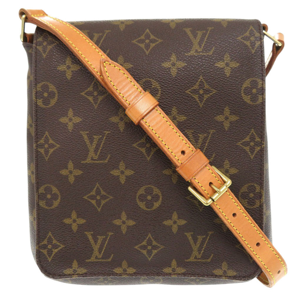 LOUIS VUITTON Shoulder Bag M51258 Monogram PVC coated canvas, leather Brown strap Monogram M tte Salsa Short Women