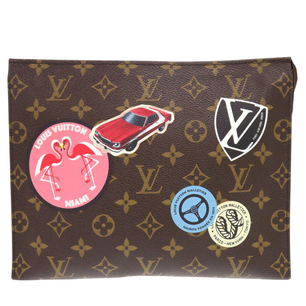 LOUIS VUITTON Clutch bag M41438 Monogram canvas Brown World Tour Monogram posh toilette unisex(Unisex)  d