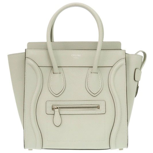 CELINE Handbag leather Light green Luggage micro shopper Women