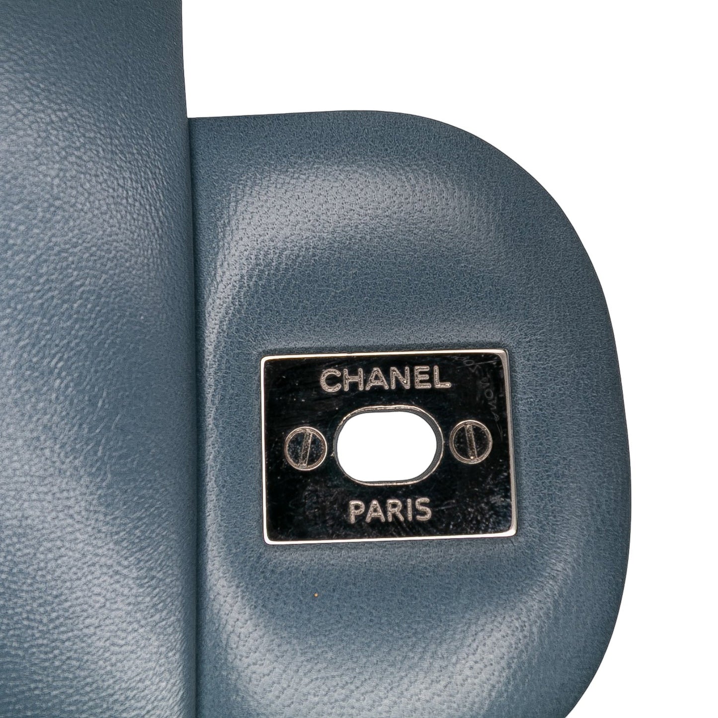 Blue Chanel Jumbo Classic Lambskin Double Flap Shoulder Bag