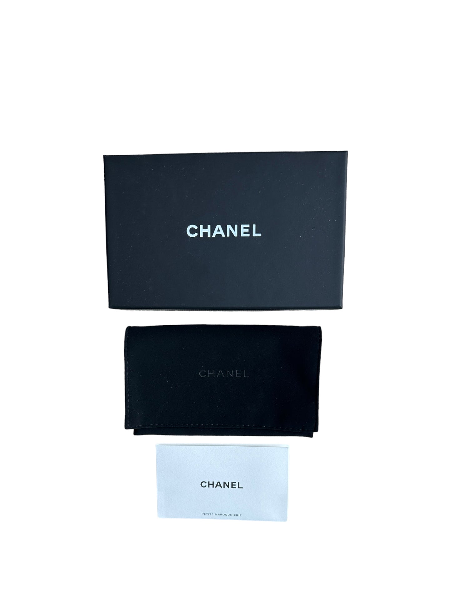 Chanel Black Leather Quilted CC Card Holder