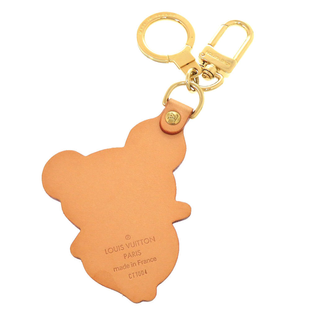 LOUIS VUITTON key ring M62637 Nume leather Brown Takashi Murakami Porto Cre Panda