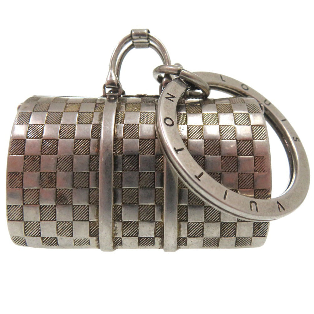 LOUIS VUITTON key ring M00023 metal Silver Damier The Keepall Charm