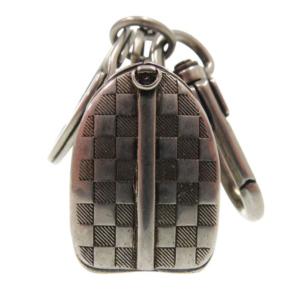 LOUIS VUITTON key ring M00023 metal Silver Damier The Keepall Charm