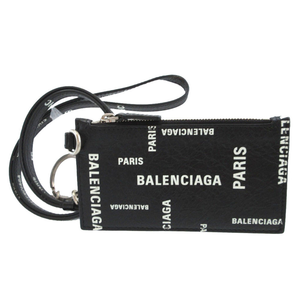 BALENCIAGA Card Case 594548 leather black
