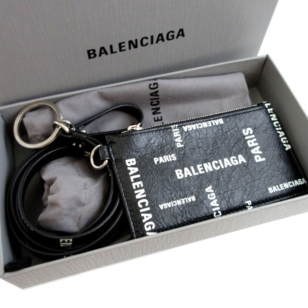 BALENCIAGA Card Case 594548 leather black