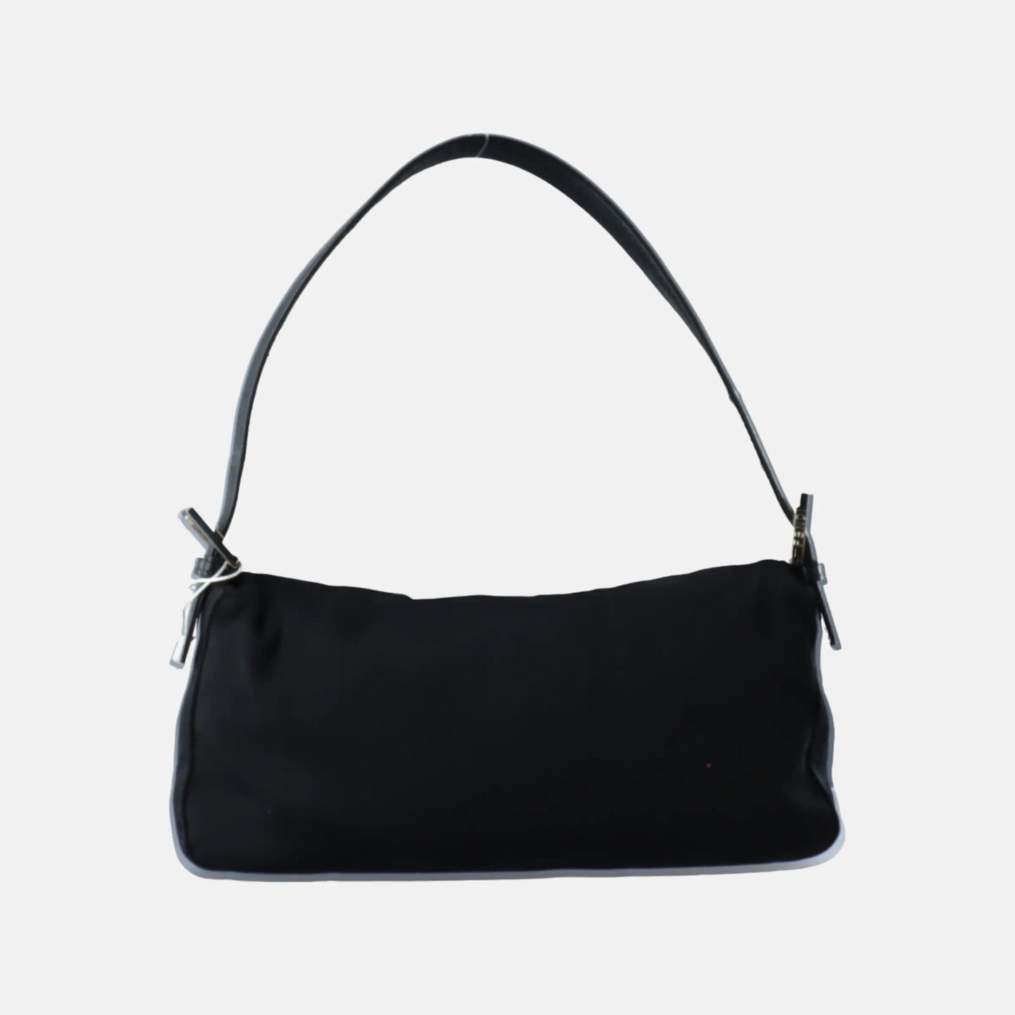 FENDI Baguette   Black Cloth Silver Hardware