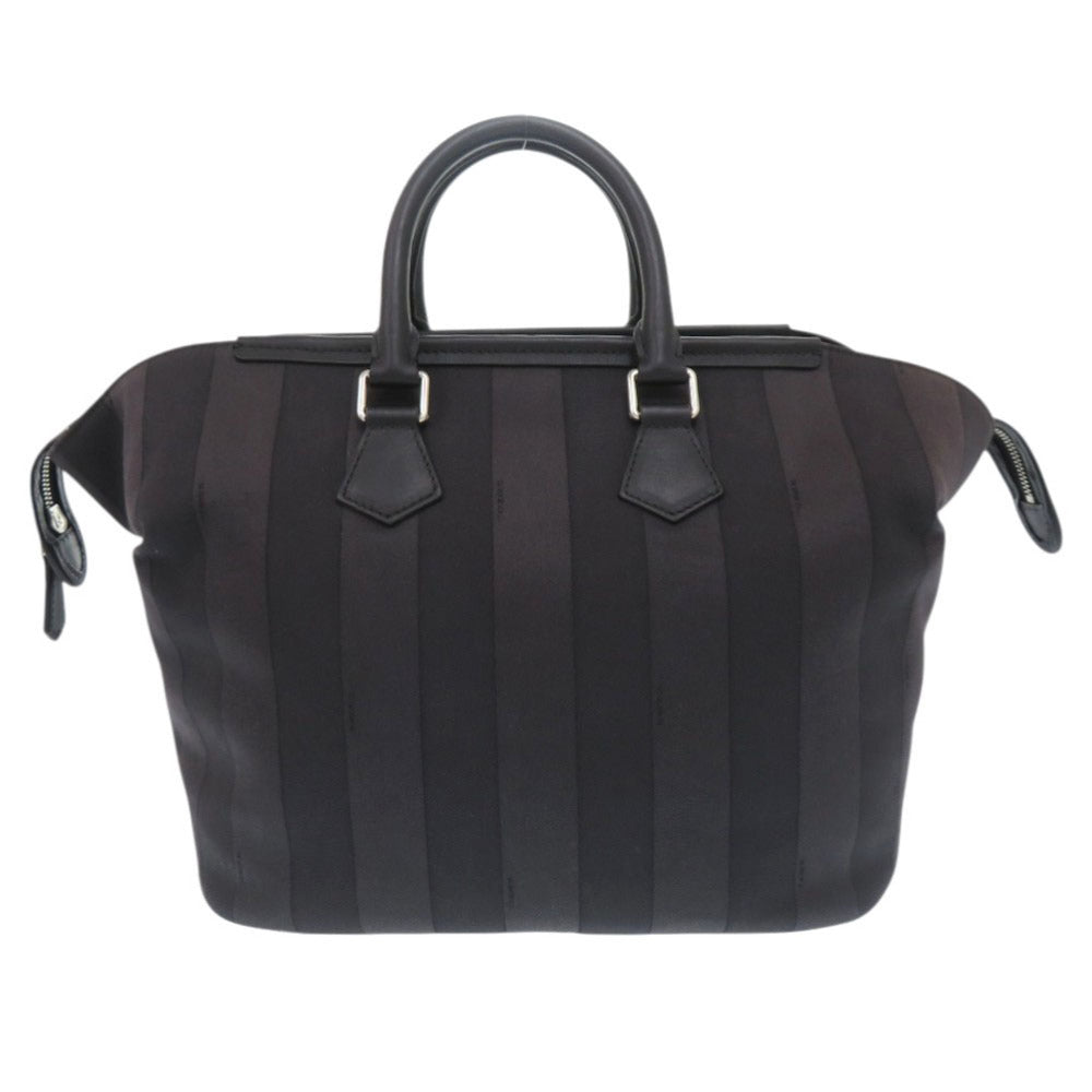 FENDI Handbag Canvas, Leather black