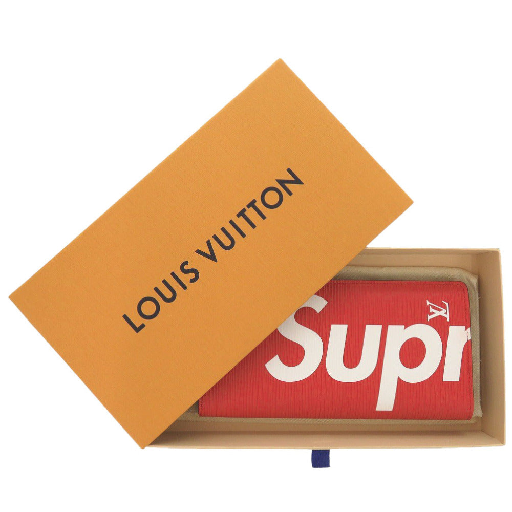 LOUIS VUITTON Long Wallet Purse M67719 Epi Leather Red Epi Portefeuille Braza