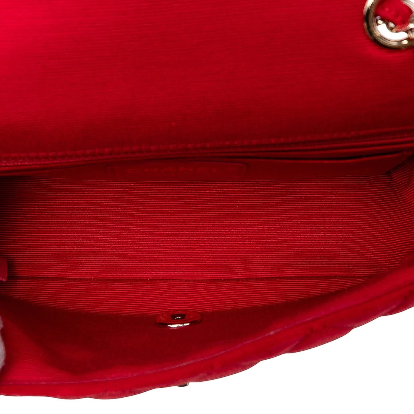 Red Chanel Mini Rectangular Classic Velvet Single Flap Crossbody Bag