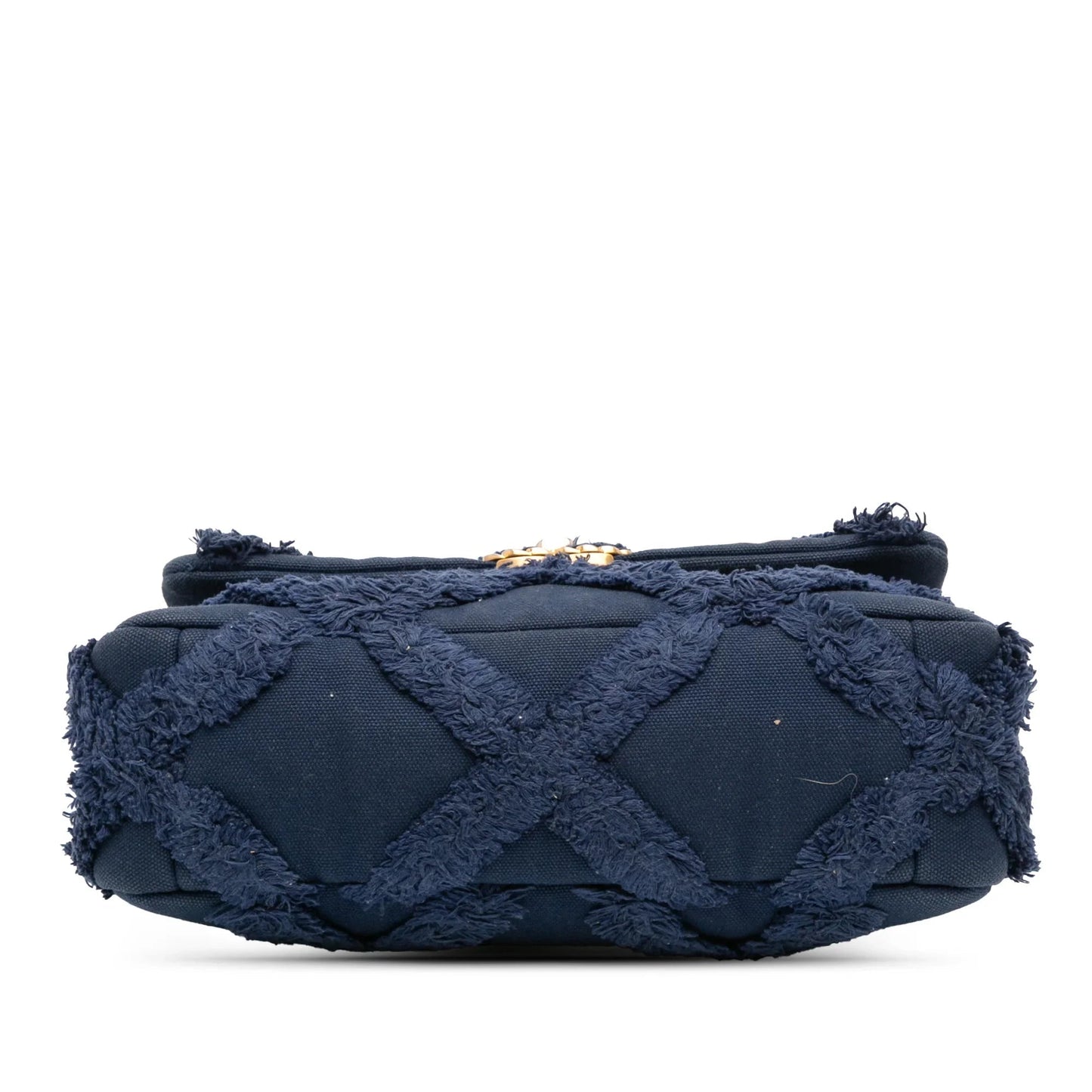 Blue Chanel Medium Canvas and Cotton 19 Flap Satchel