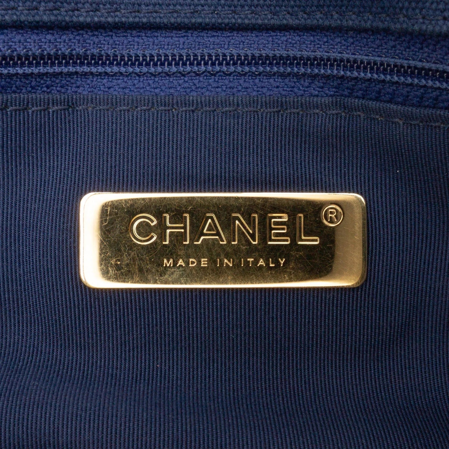 Blue Chanel Medium Canvas and Cotton 19 Flap Satchel