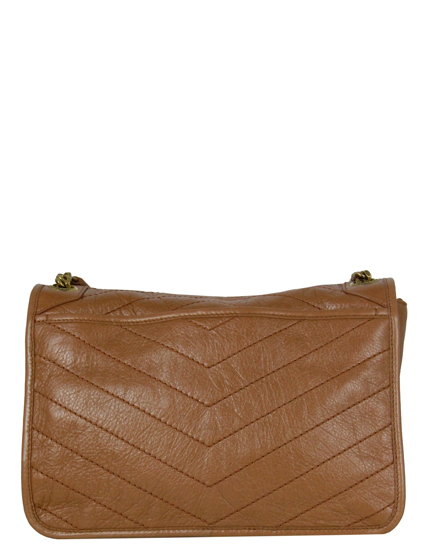 Saint Laurent Caramel Calfskin Medium Niki Chain Shoulder Bag