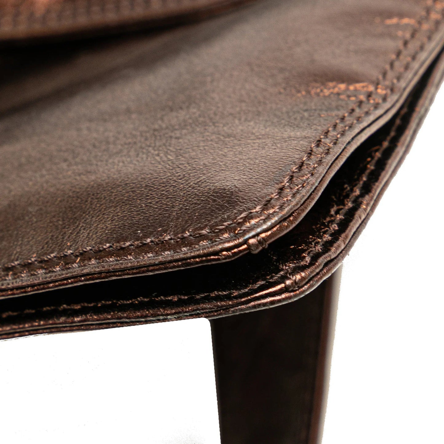 Brown Chanel Metallic Lambskin Flap Crossbody