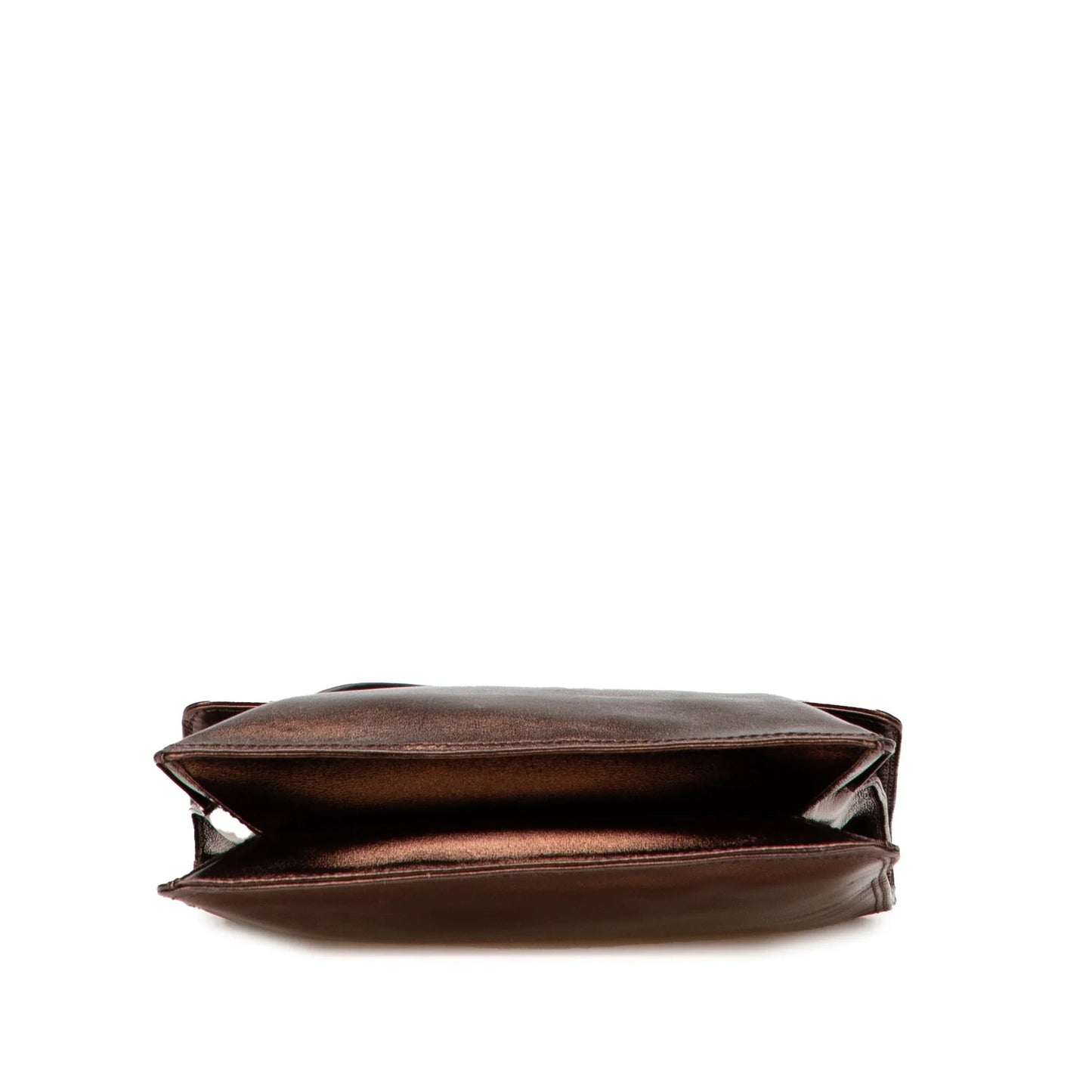 Brown Chanel Metallic Lambskin Flap Crossbody