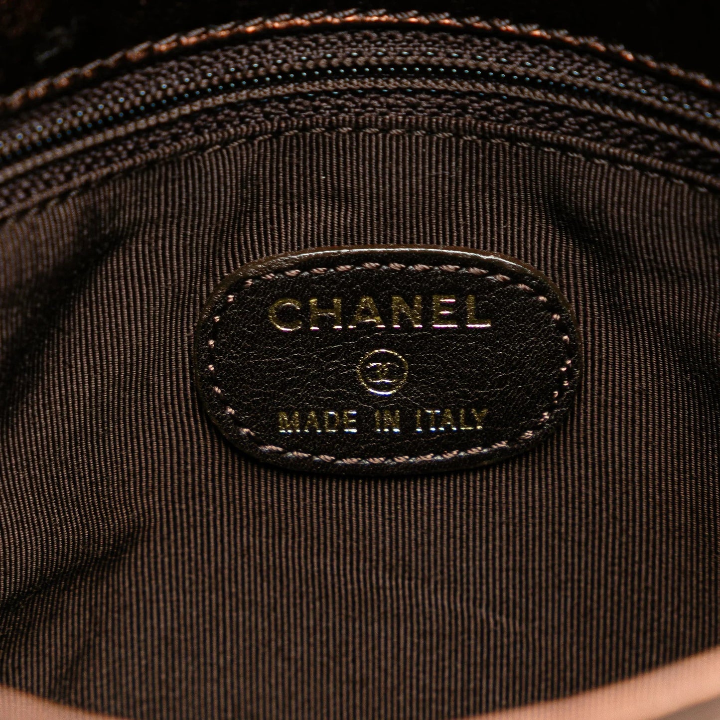 Brown Chanel Metallic Lambskin Flap Crossbody
