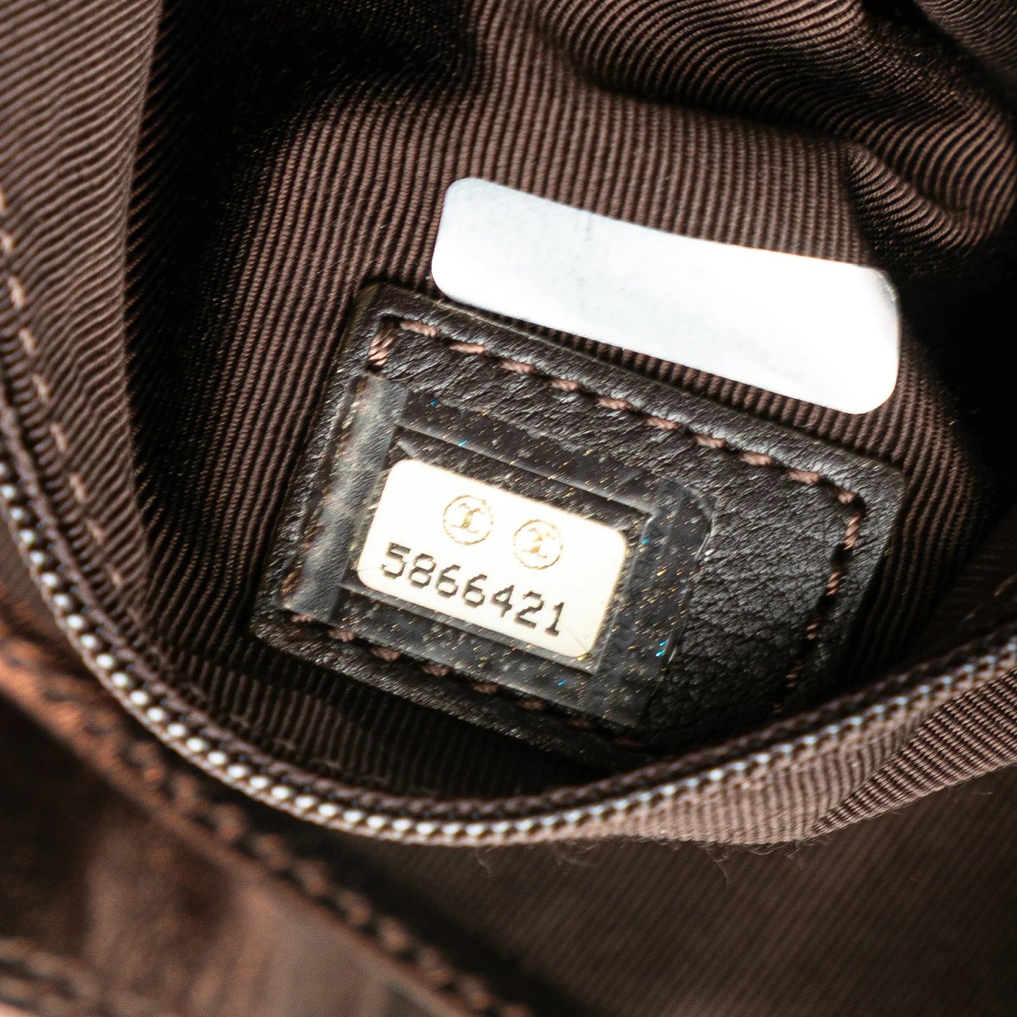 Brown Chanel Metallic Lambskin Flap Crossbody