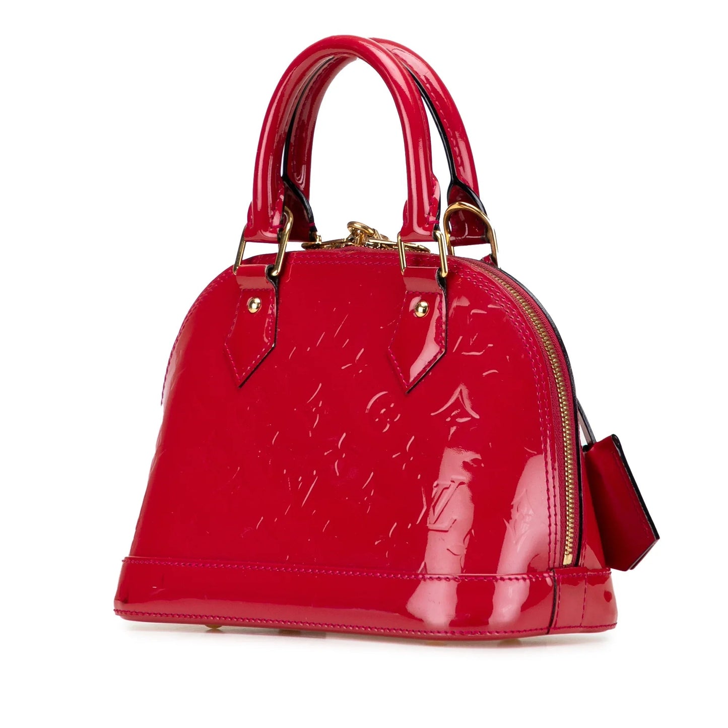 Red Louis Vuitton Monogram Vernis Alma BB Satchel