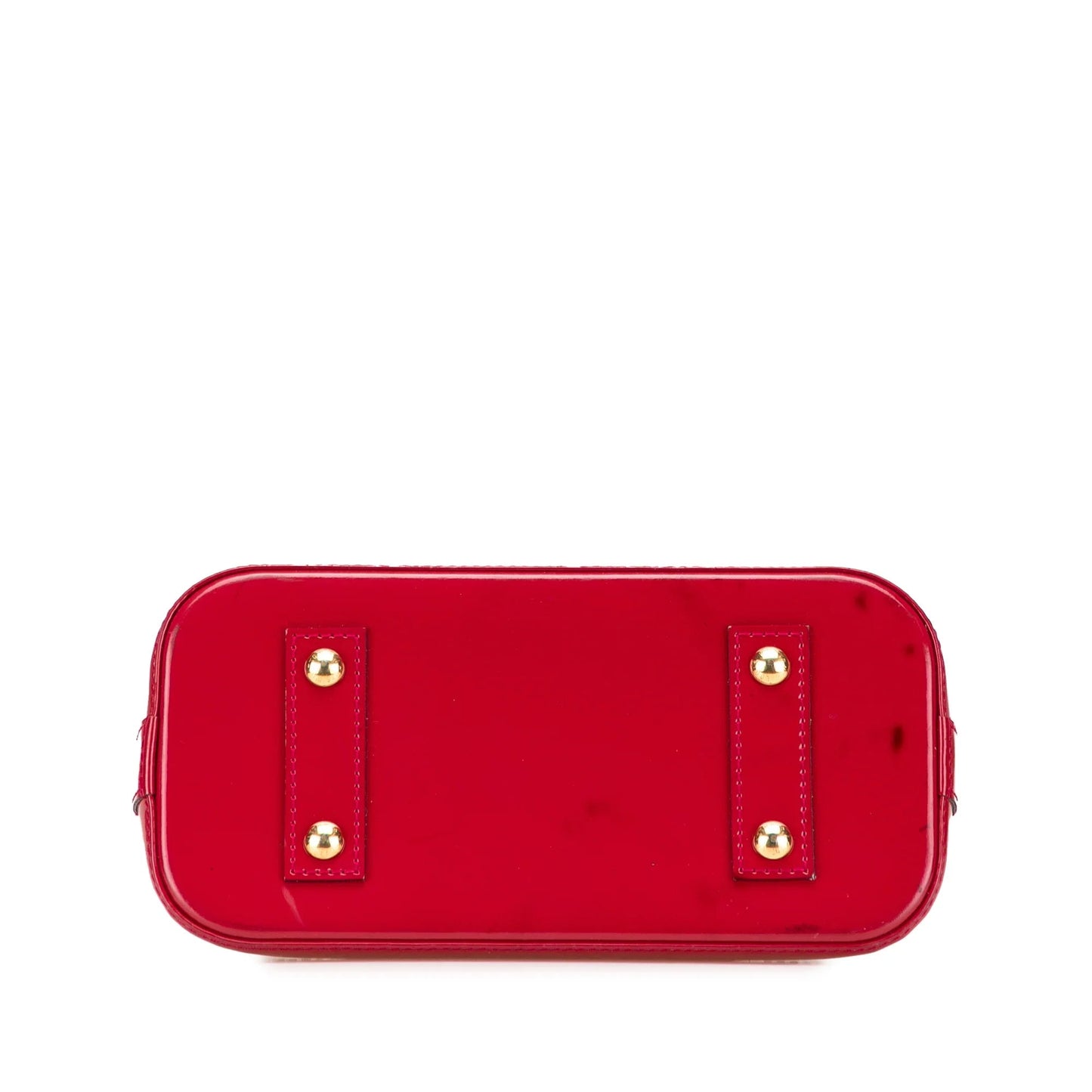 Red Louis Vuitton Monogram Vernis Alma BB Satchel