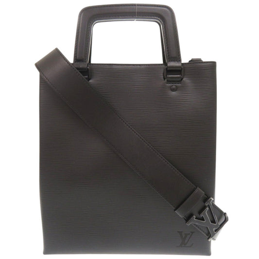 LOUIS VUITTON Handbag M58497 Epi Leather Noir Epi Sac Plat fold