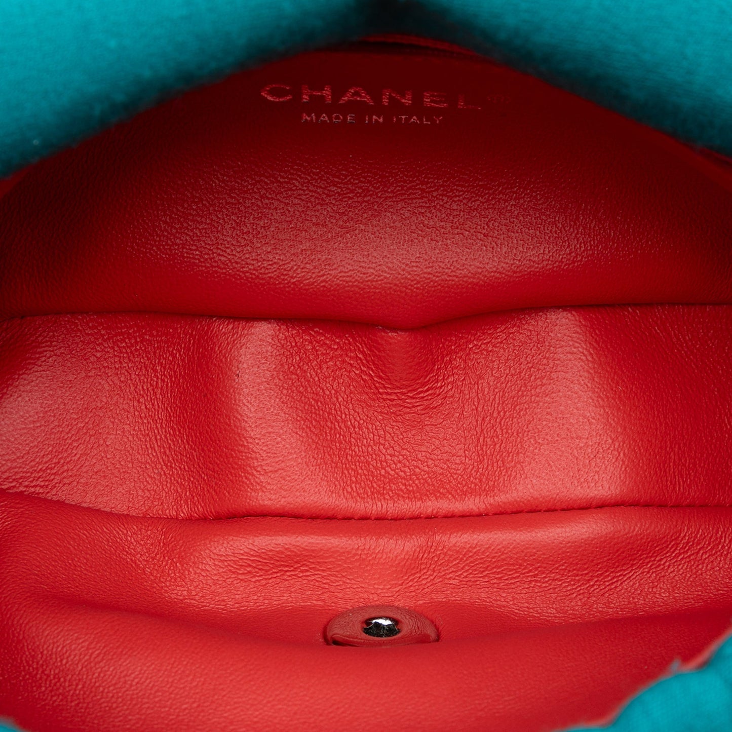 Blue Chanel Mini Vertical Quilted Jersey Single Flap Crossbody Bag