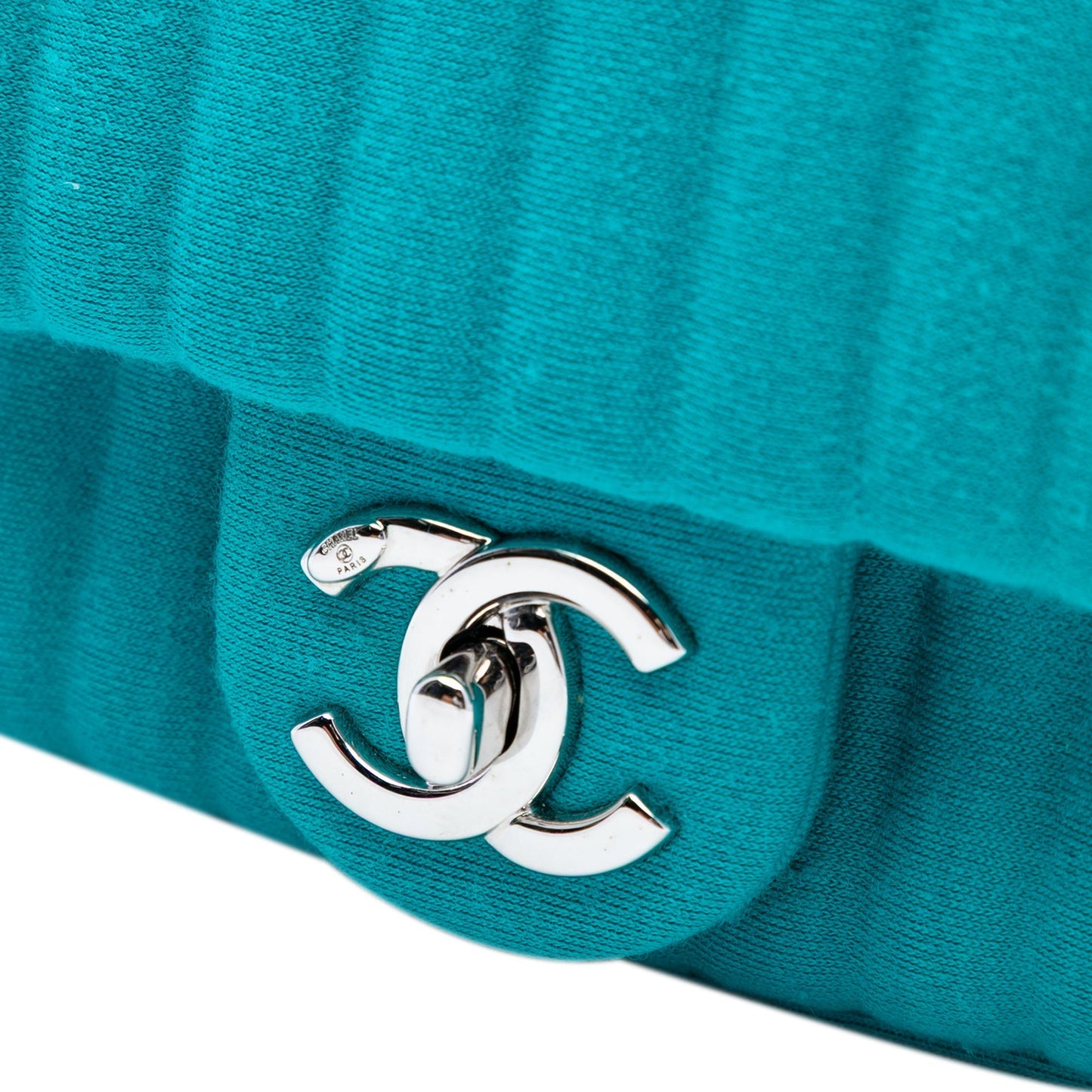 Blue Chanel Mini Vertical Quilted Jersey Single Flap Crossbody Bag