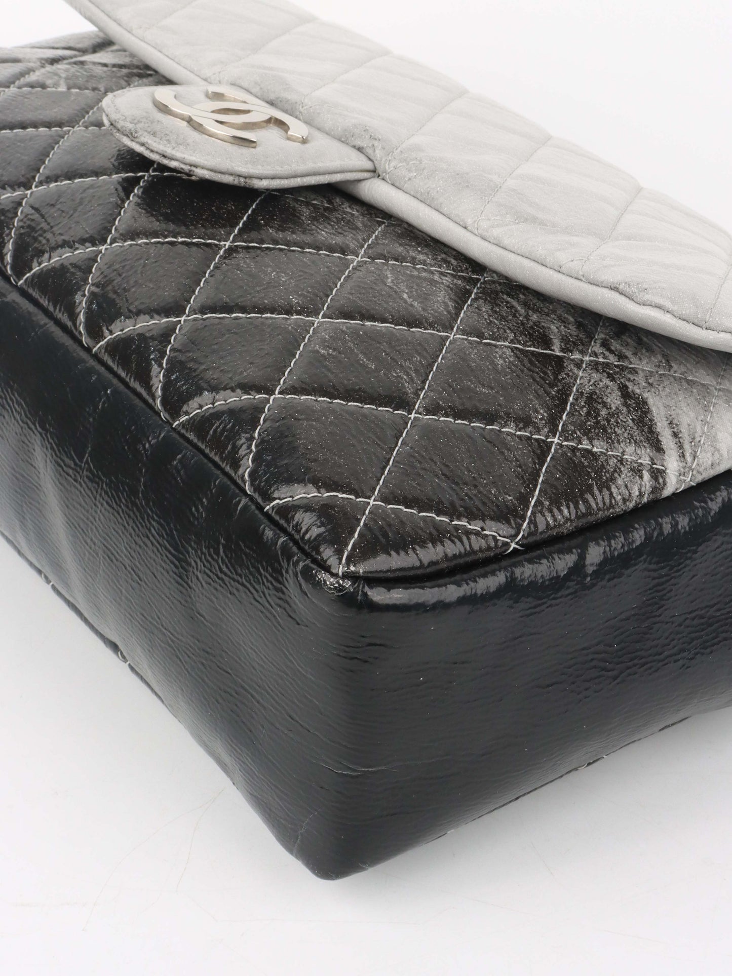 Chanel Melrose Degrade Jumbo Flap Bag SHW