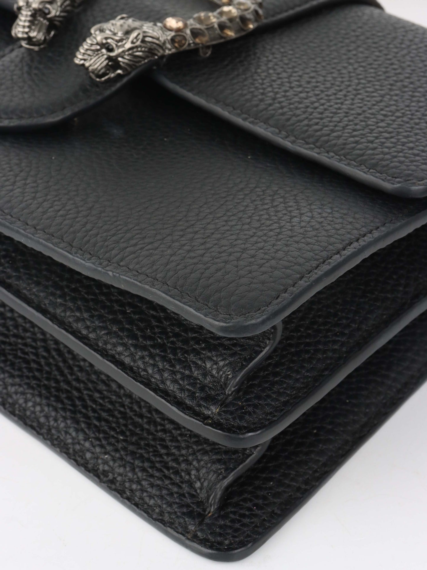 Gucci Black Dionysus bag with bamboo handle.