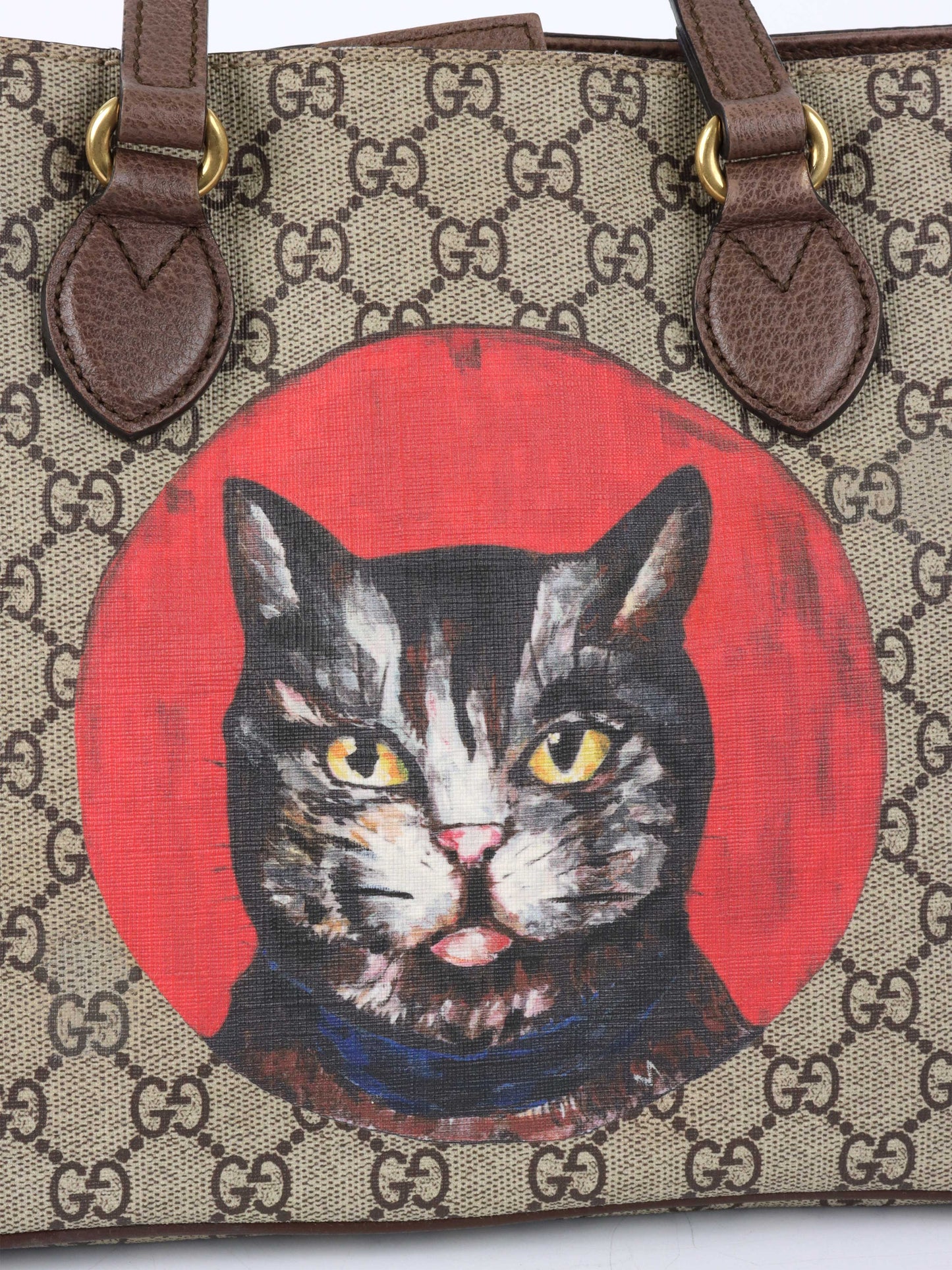Gucci Small Supreme Mystic Cat Tote.