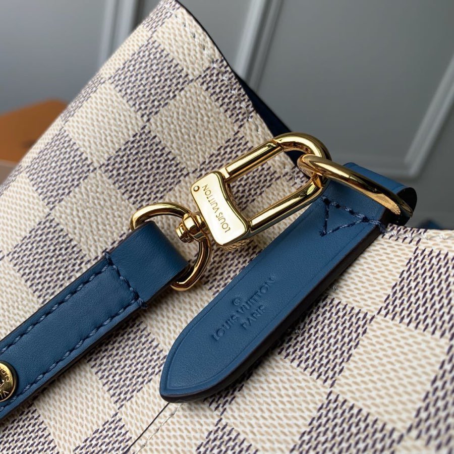 Top Quality NeoNoe MM Bucket Bag Damier Azur Canvas Bleuet Blue For Women,  Shoulder And Crossbody Bags 10.2in/26cm Top Quality N40153