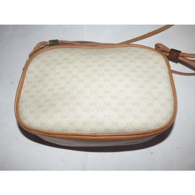 Gucci   Camel Small G Logo Print On Ivory Camel Leather