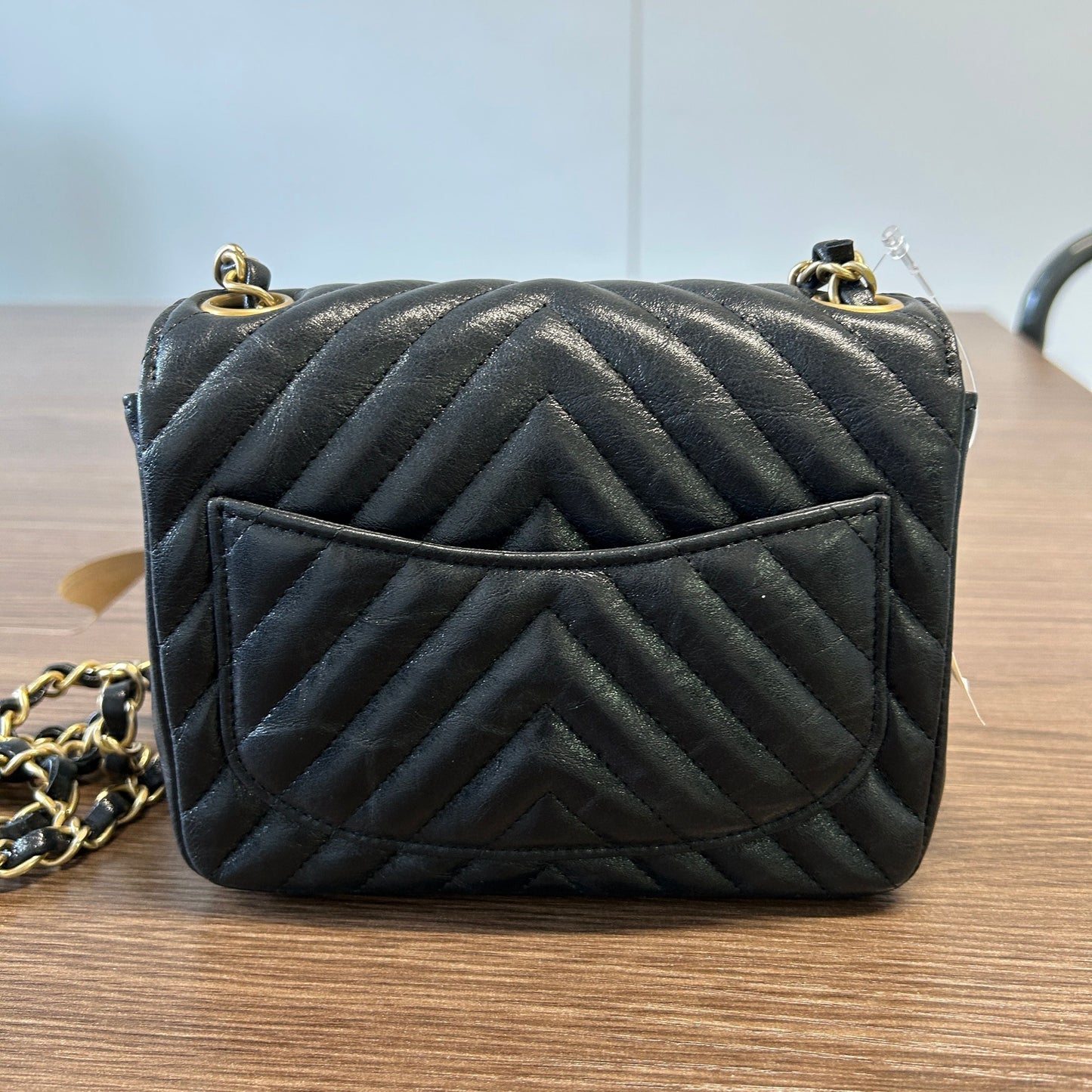 Chanel Black Mini Quilted Calfskin Framing Chain Flap Crossbody Bag LB121131