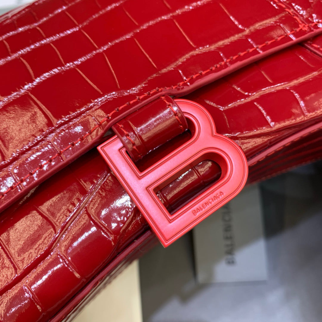Top Quality Hourglass Small Handbag In Red, For Women,  Bags 9in/23cm