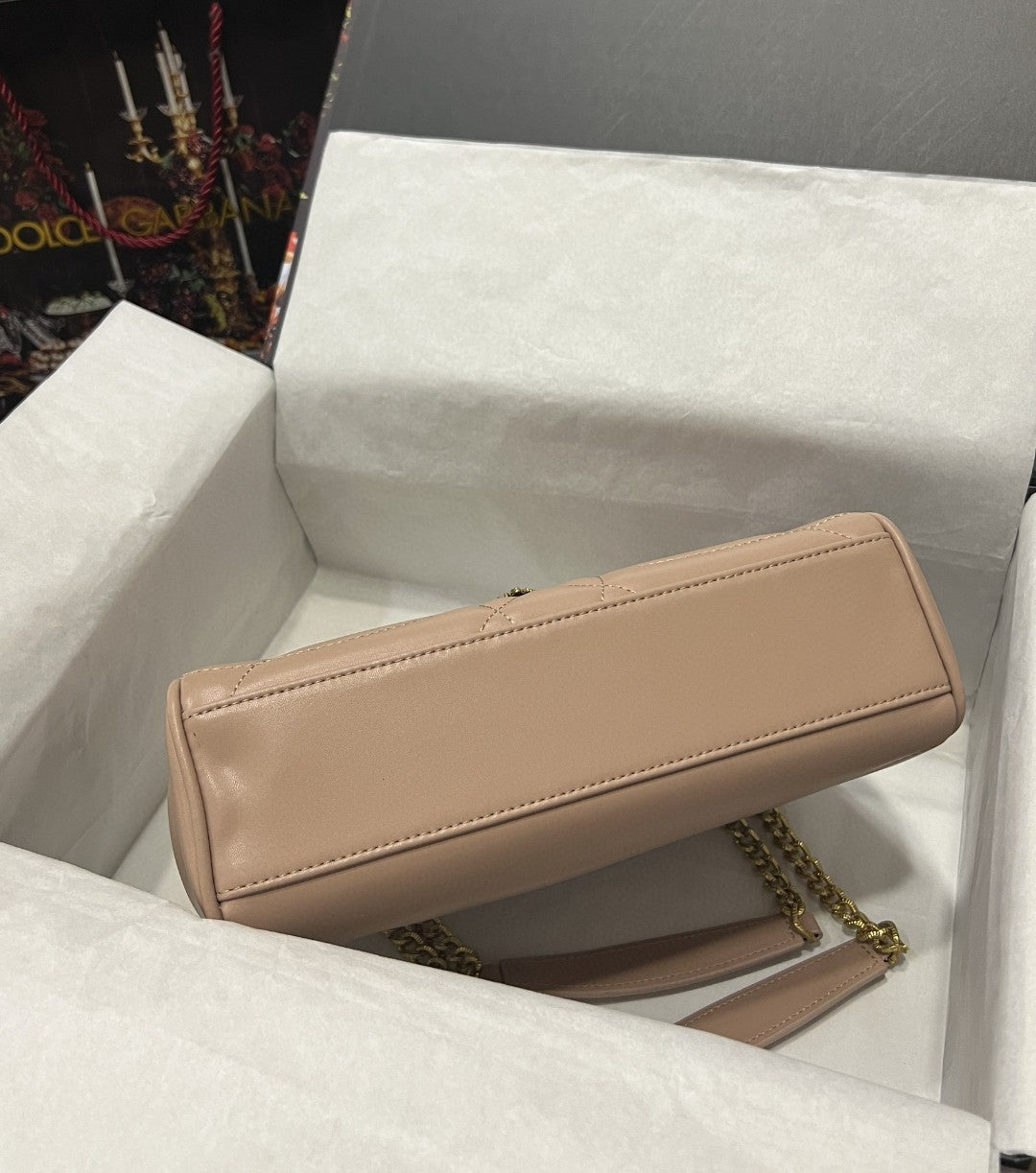 Top Quality Large Devotion Shoulder Bag In Quilted Nappa Beige For Women 11.4in/29cm Top Quality