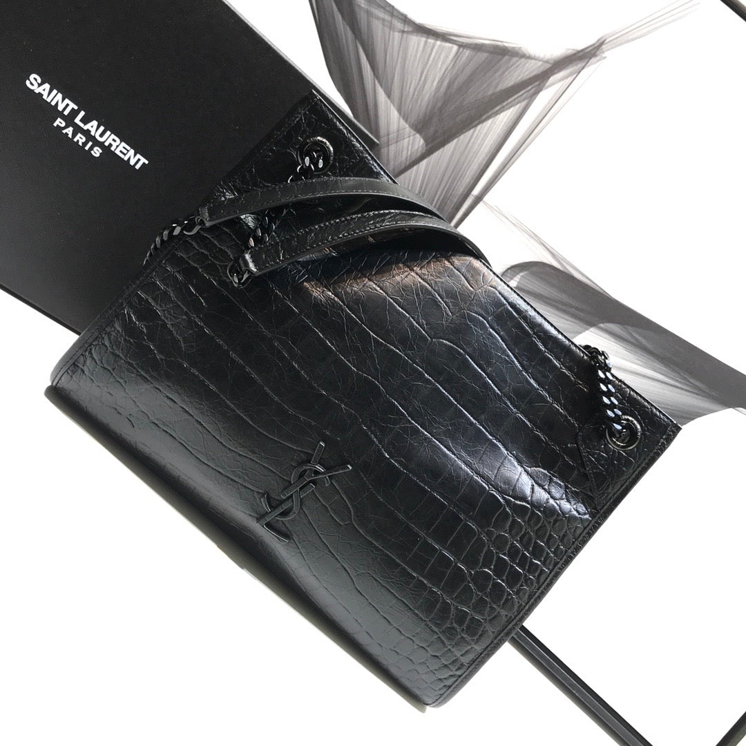 YSSL Niki Medium Shopping Bag Black For Women 12in/32cm YSL 