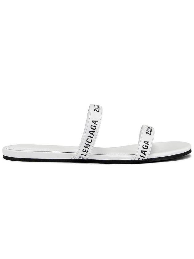 Luxury Balenciaga Trending 2025 Logo Round Slippers White