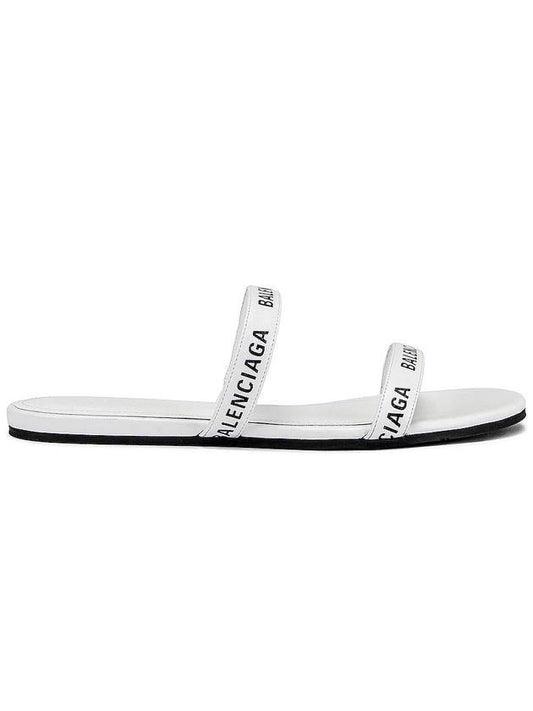Luxury Balenciaga Trending 2025 Logo Round Slippers White