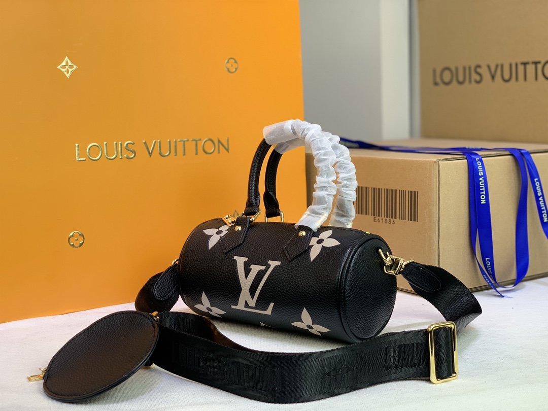 Top Quality Papillon BB Monogram Empreinte Black/Beige For Women,  Shoulder And Crossbody Bags 7.9in/20cm Top Quality M45980