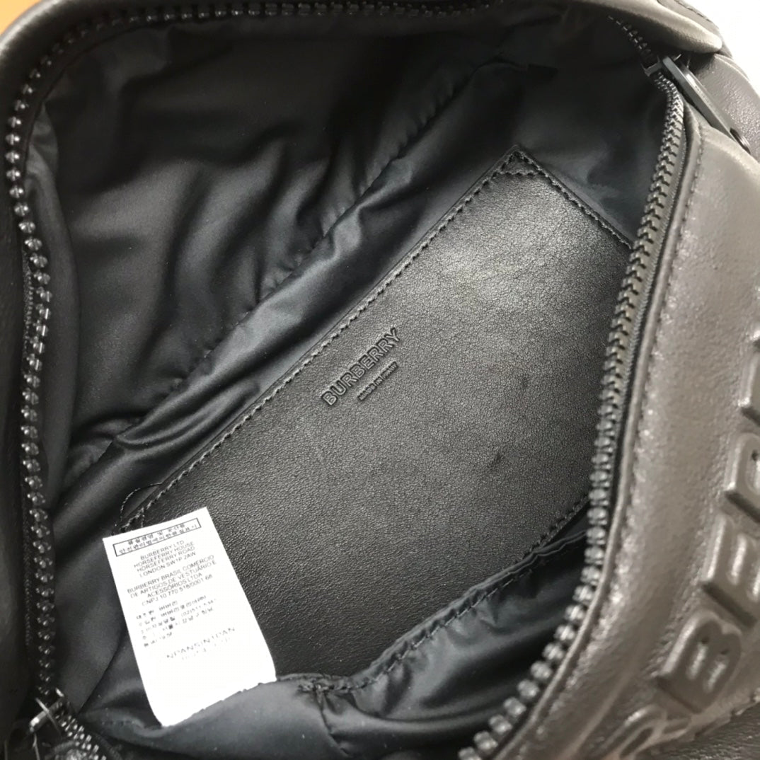 Top Quality Sonny Logo-Embossed Belt Bag Black For Men, Bags 12.2in/31cm