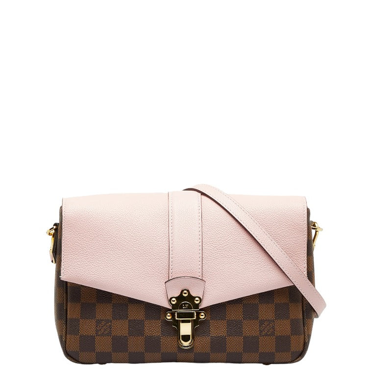 Louis Vuitton Damier Clapton Shoulder Bag N44244 Magnolia Pink Brown PVC Leather  Louis Vuitton