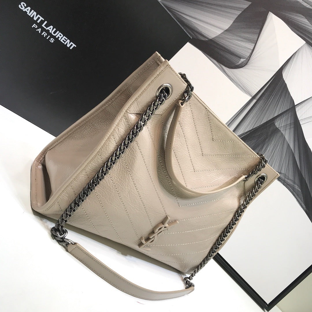 YSSL Niki Medium Shopping Bag Beige For Women 12in/32cm YSL 