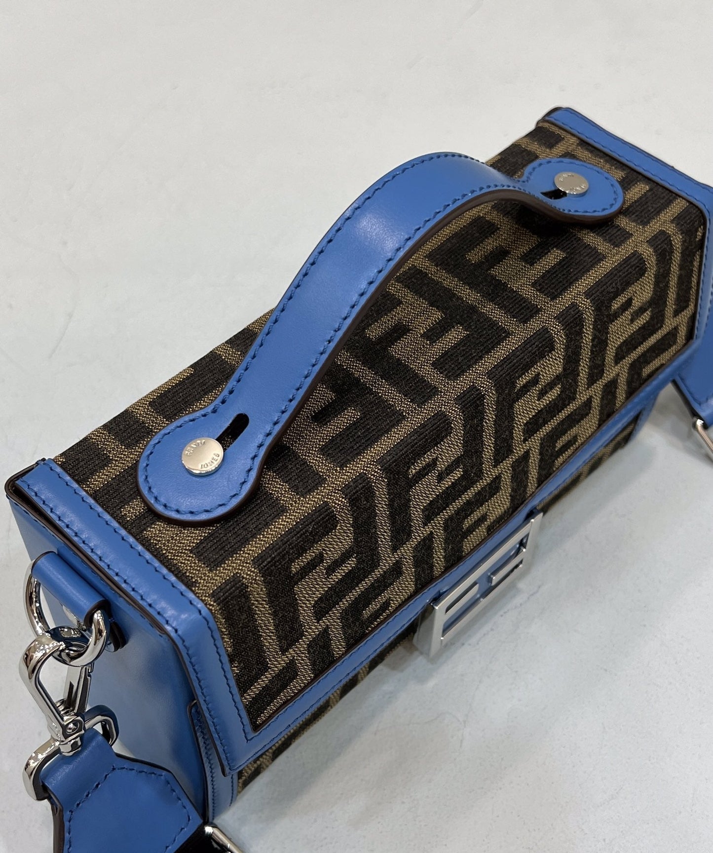 Top QualityTop Quality Mon Baguette Soft Trunk Brown and Blue Bag For Woman 21.5cm/8.5in