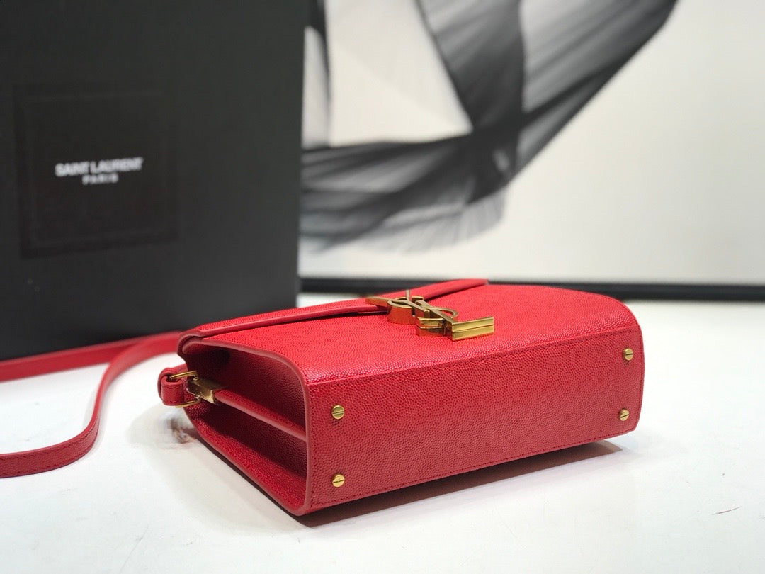 YSSL Cassandra Medium Top Handle Bag Red For Women 9in/24.5cm YSL  