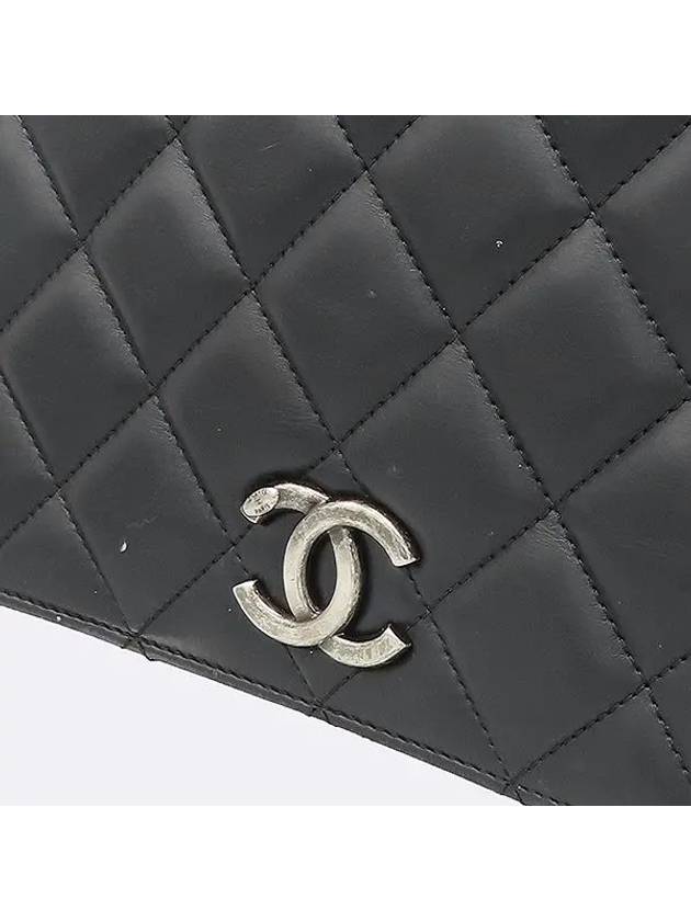 A93012 Brown Black Color Ballet Flap   Silver CC Chain Shoulder Bag Chanel