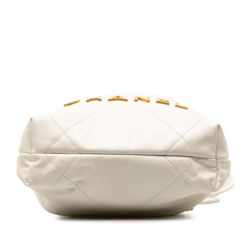 CHANEL COCOMARK CHANEL 22 Mini Wipes Chain Shoulder Bag White G Leather  CHANEL