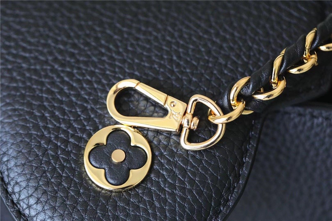 Top Quality Capucines Mini Taurillon Black For Women,  Shoulder And Crossbody Bags 21cm/8.3in Top Quality