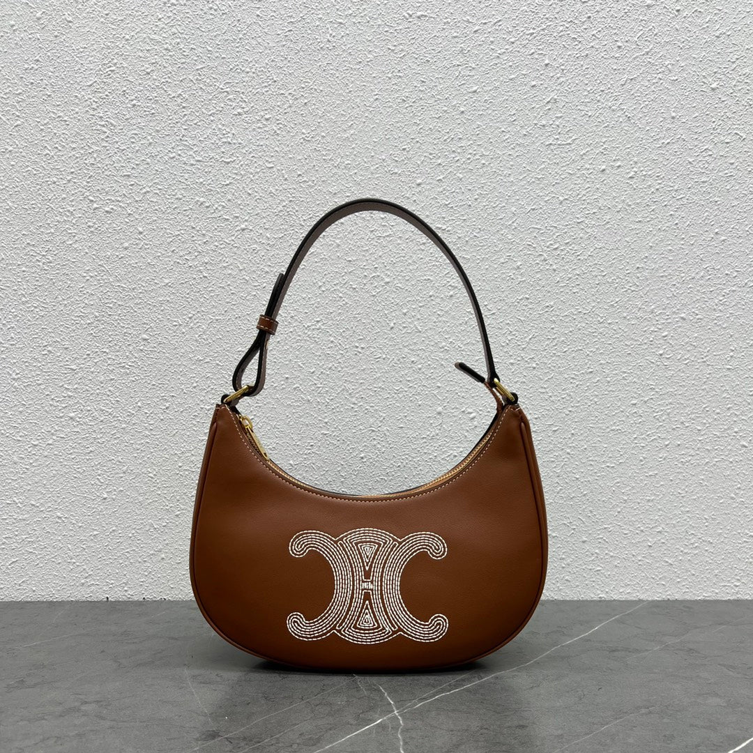 Top Quality Ava Bag With Triomphe Embroidery Tan For Women 9in/23cm 193953EFS.04LU