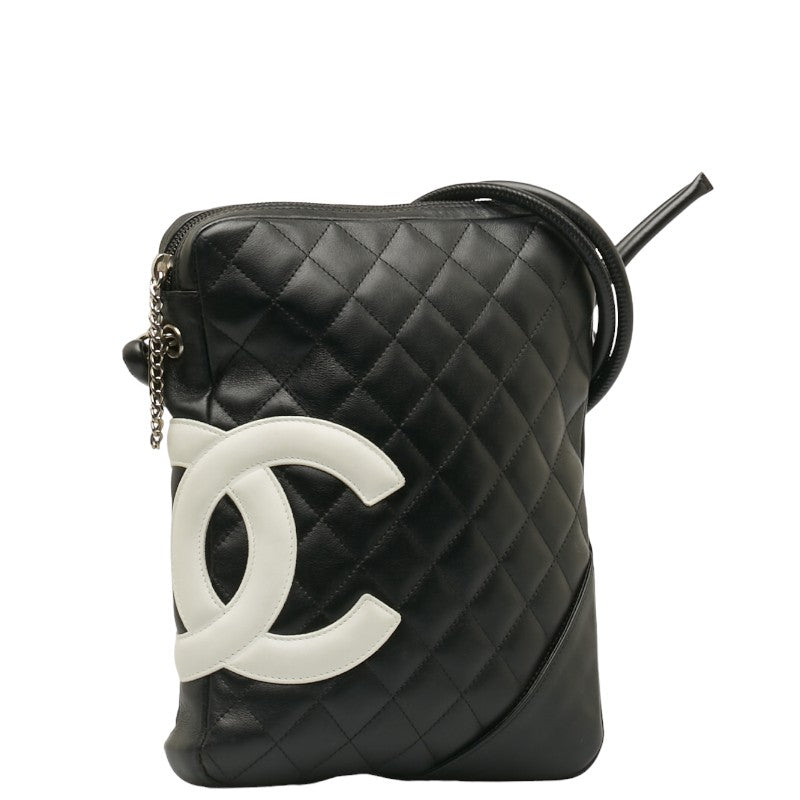 Chanel Combon Line Killing  Shoulder Bag Black Leather  CHANEL