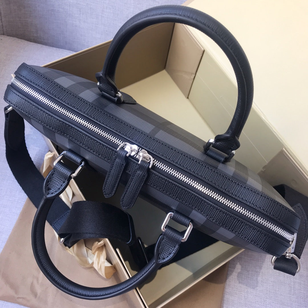 Top Quality London Check And Briefcase For Men, Bags 14.6in/37cm 80139481